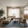 שטיח קומפורט גוון מרין, Quiet Luxury (Mocha & Espresso), lifestyle props, Quiet Luxury (Mocha & Espresso), Soft Window Light.