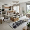 שטיח אלמנט 3004 SALE, lifestyle props, Refined Contemporary Israeli Aesthetic, Dreamy Morning Glow.