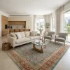 שטיח וינטג' מוסול 3955-00, Open-plan living room in a high-quality Israeli home in central Israel, Soft Window Light, life...
