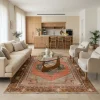 שטיח וינטג' ויולה 3840, Open-plan living room in a high-quality Israeli home in central Israel, Soft Window Light, lifesty...