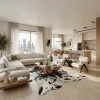 שטיח פרה 435, Sophisticated Contemporary Israeli Penthouse, Soft Window Light, lifestyle props.