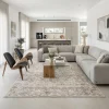 שטיח וינטג' גולד 5415-00, Modern Israeli Living Room, lifestyle props, Refined Contemporary Israeli Aesthetic, Dreamy Morn...