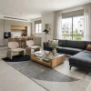 שטיח אלמנט 3003 SALE, lifestyle props, Refined Contemporary Israeli Aesthetic, Dreamy Morning Glow.