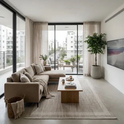 שטיח לולאות מסגרת דגם COZY 05 אפור, Scandi Neutrals, Flat Cloudy Sky, lifestyle props.