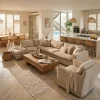 שטיח לולאות דגם COZY 03 אפור בז', Golden Hour (Sunwashed), excessive props, High-End Desert Lodge, Dreamy Morning Glow.