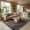 שטיח וינטג' בילבאו 10, Curated Artisanal Modern, Soft Mediterranean afternoon daylight, lifestyle props.