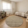 שטיח חבל/צמר מעוצב עגול 22, Israeli Children's Bedroom, Scandi Neutrals, lifestyle props, Soft Window Light.