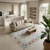 שטיח וינטג' טולדו 1463, Curated Artisanal Modern, Soft Mediterranean afternoon daylight, lifestyle props.