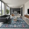 שטיח וינטג' גלאטה 5356, Open-plan, Central Israeli apartment, Industrial Grey, lifestyle props, Soft Window Light.
